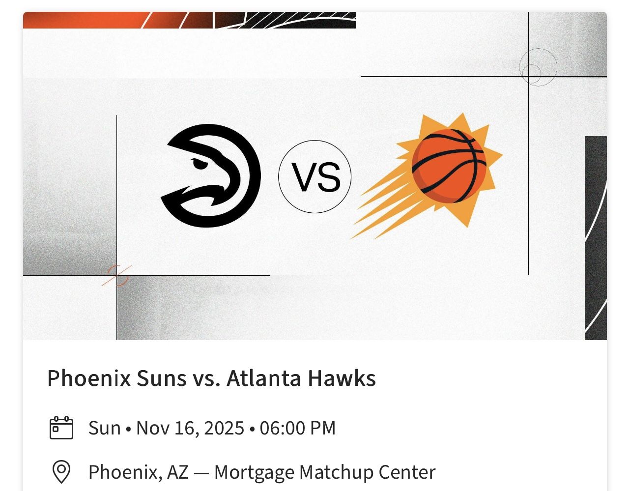 Suns Vs Hawks