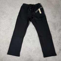 Essentials Stretch Limo Black Sweatpants Size Large 