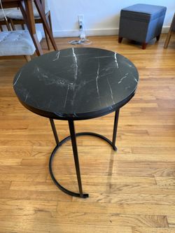 Faux Marble Side Table