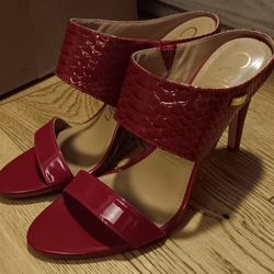 CALVIN KLEIN -  Wide Strap Heel Sandals
