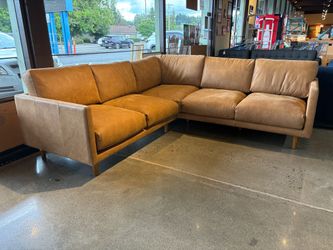 ARTICLE Nirvana 88″ Leather Corner Sectional – Dakota Tan