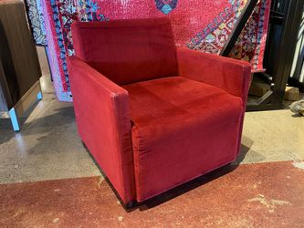 STEELCASE Plush Blood Red Armchair