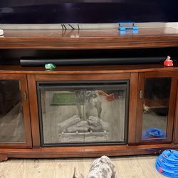 Entertainment center fire place