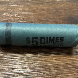 $5 Face Roll Silver Roosevelt Dimes – 90% Silver