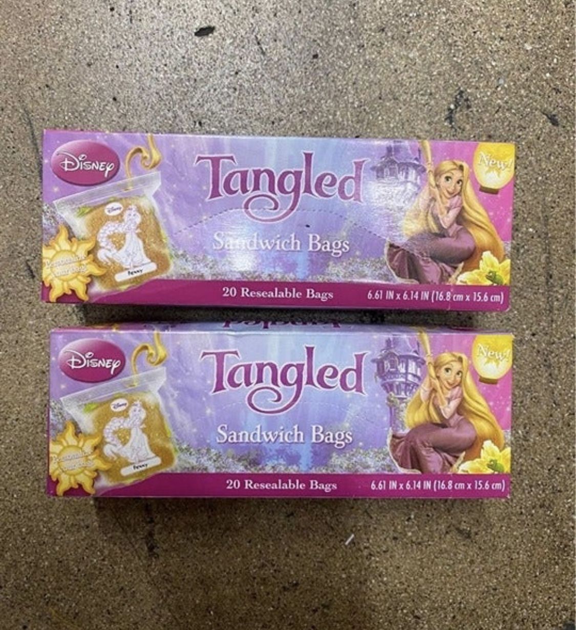 40 pieces Princess Plastic Sandwich Bags Tangled