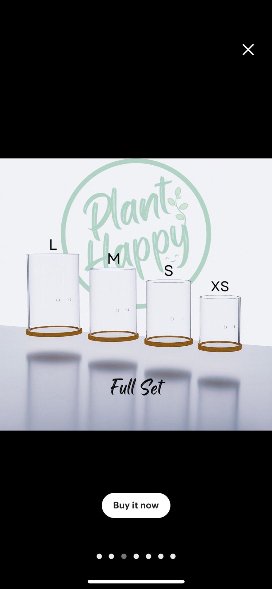 Glass Planter Set of 4, Hydro Friendly Leca Planter Self-Watering Planter With Bamboo Tray NEW