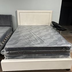 Queen Bed With Mattress 