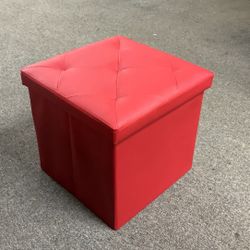 Red Folding Ottoman footstool