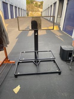 Tv stand with glass shelves