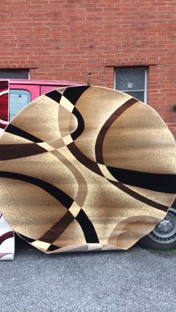 6 1/2 x 6 1/2 round rug new never used