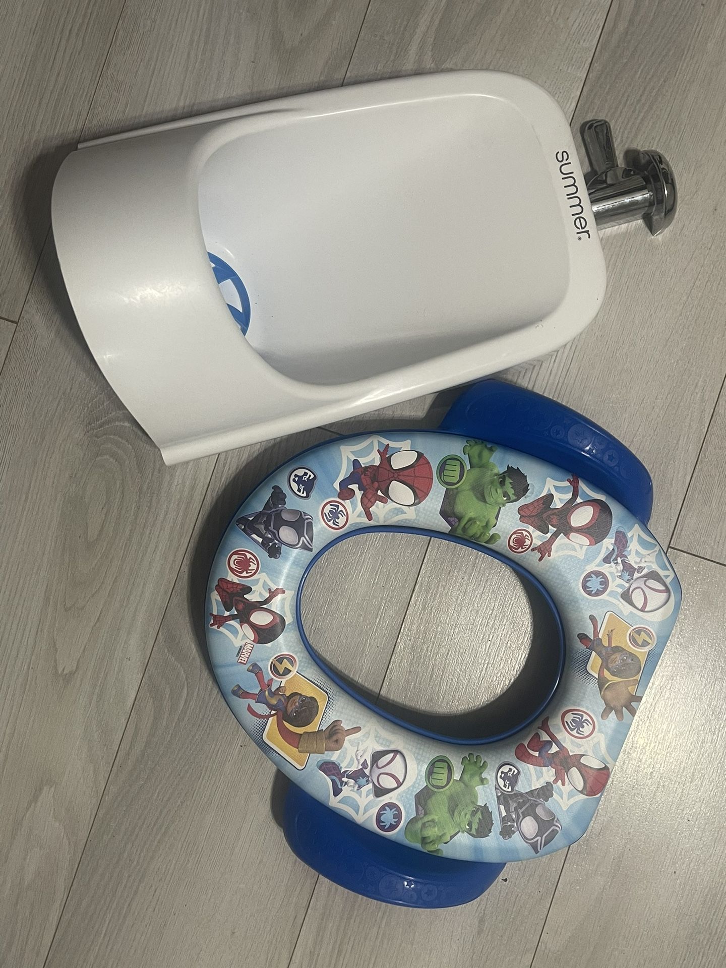 Toddler Urinal And Spiderman Toilet Seat