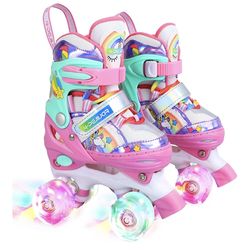 Rainbow Unicorn Kids Roller Skates Size(10-13)