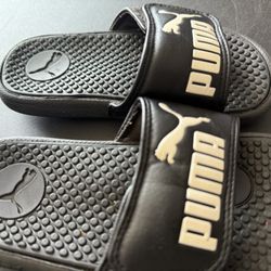 Puma Kids Black Slippers