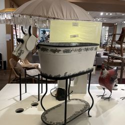 Indoor Outdoor Garden Yard Decor White Metal Cow Flower Plant Planter