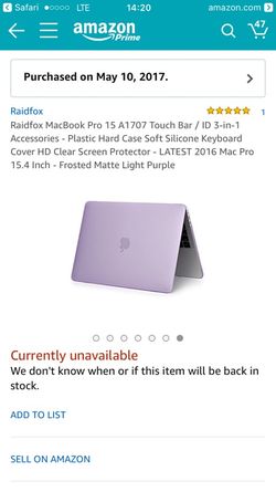 Raidfox 15 inch MacBook Pro plastic hard cover
