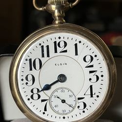 Antique 1920 Elgin “Father Time” Railroad-Grade Pocket Watch