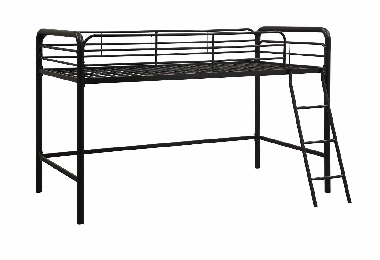 NEW Small Space Metal Loft Bed, Twin Size, Multiple colors available