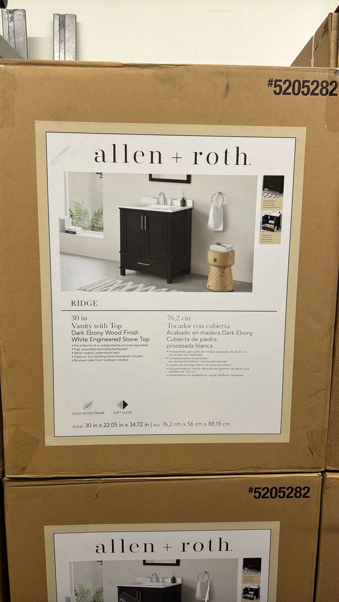 BATHROOM VANITIES 30”,24”,18” New In The Box