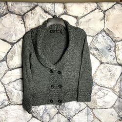 Allison Brittney Gray Marble Sweater PXL