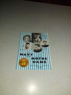 VINTAGE NAVY VS NOTRE DAME NOVEMBER 2, 1963 OFFICIAL PROGRAM