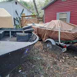 1989 14' ASTRO Aluminum Boat And Trailer