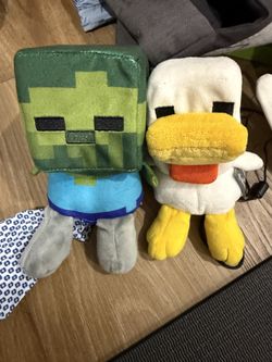 Hallmark Minecraft Magnetic Plush Zombie Chicken Pair Better Together