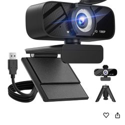 Gohero Full HD 1080P Video Webcam and Wide Angle Camera with Built-in Microphone and Rotatable Tripod