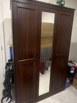 Baby bedroom set 3  pieces: crib, wardrobe and chest dresser all in espresso color