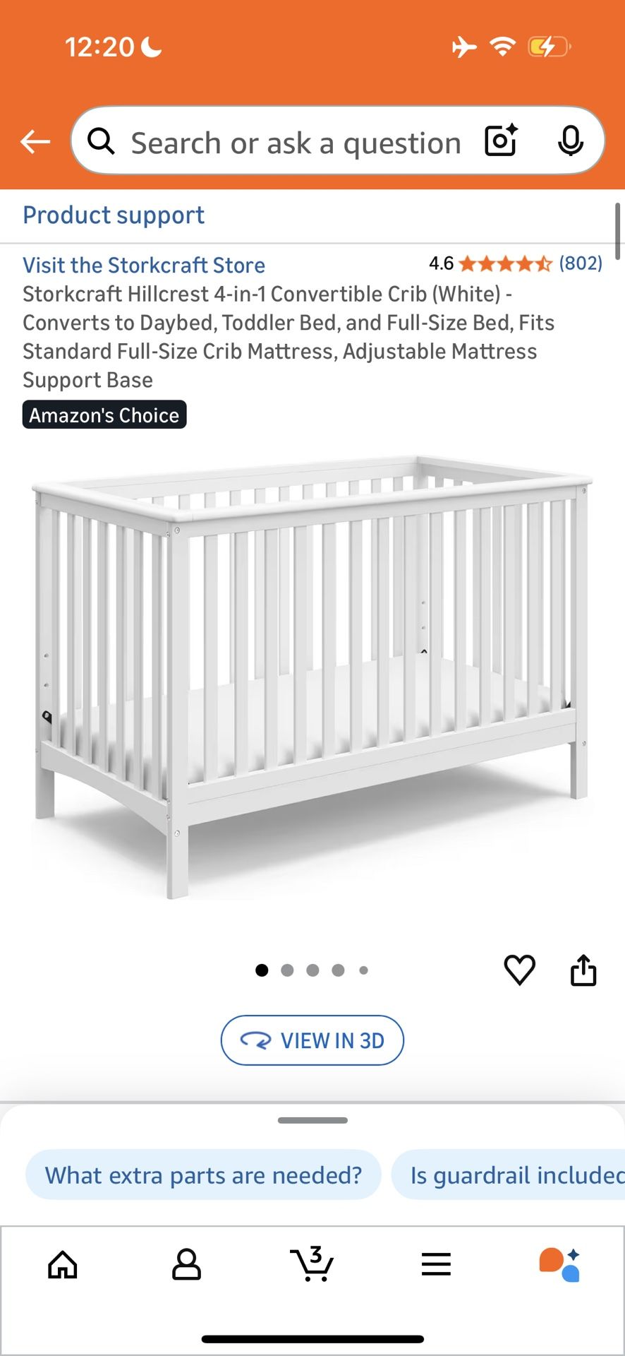 White Convertible Crib 