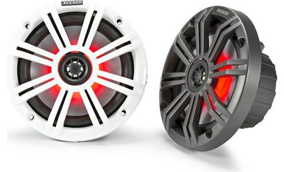 Kicker 45KM654L 6-1/2" 2-way marine speakers with LED lighting