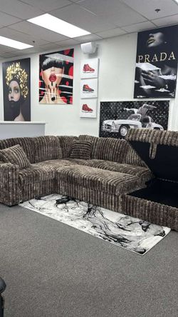 Comfy Versatile Soft Jumbo Corduroy Sleeper Sectional Sofa
