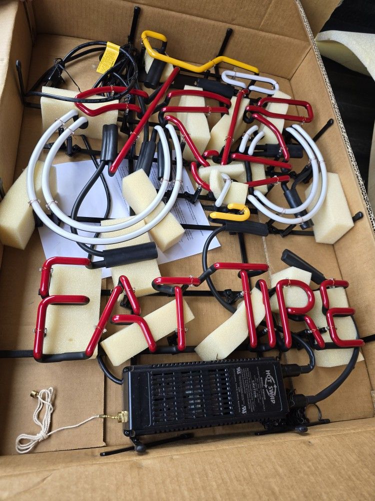 New Never Used Neon Fat Tire Sign 