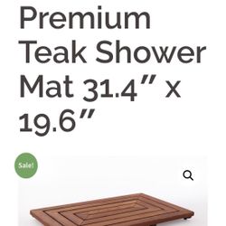 Nordic Style Teak Shower Mat- BRAND NEW