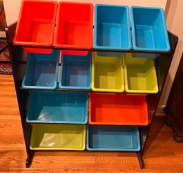 KidKraft Sort It and Store It Storage Bin Unit with 12 Bins