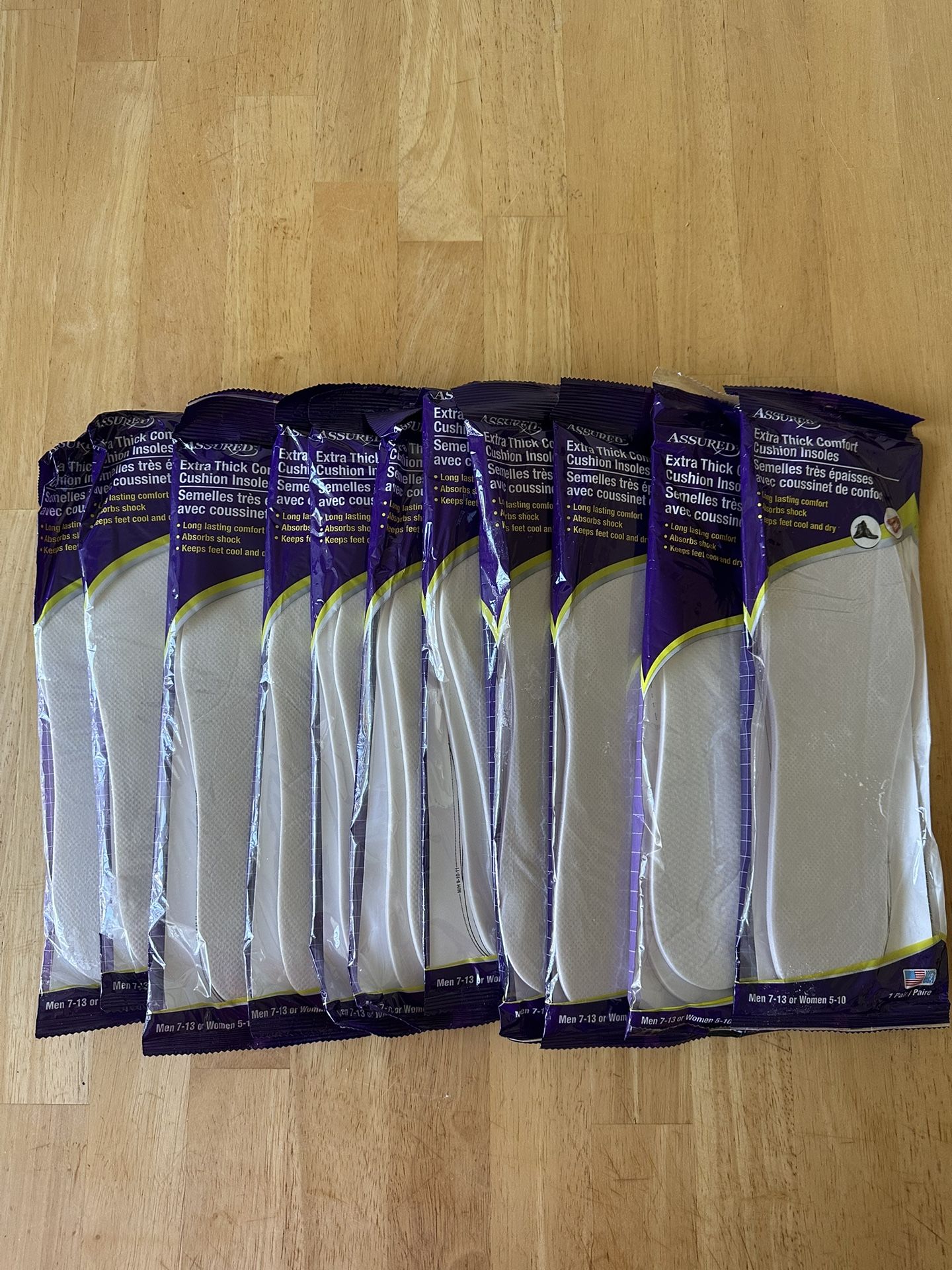 Extra Thick Comfort Cushion Insoles – 10 Pairs