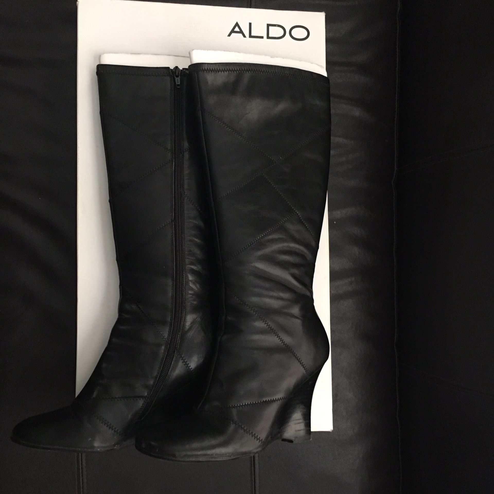 Aldo wedge knee high boots