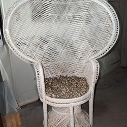 Vintage Wicker Peacock Chair