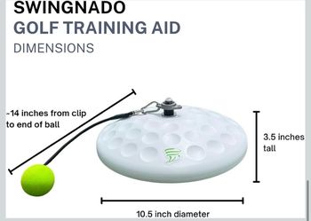 New Golf Training Aid by Swingnado - Practice Swing Indoor and Outdoor - Kids Adults Learning Golfing - New