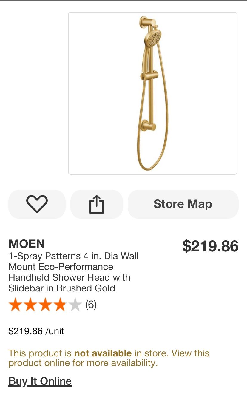 Moen Gold Shower Kit