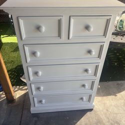 White tall dresser