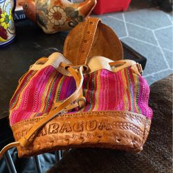 Crossbody Leather Purse From Nicaragua. Never Used