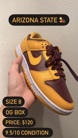 Arizona State Dunks Size 8