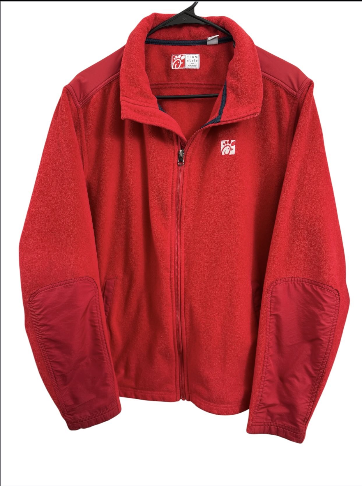 Oobe Chick-Fil-A Men's Red Full Zip Fleece Jacket Sz(L)