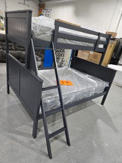 Brand New Nextonfort Twin Over Full Bunk Bed Set
