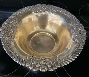Vintage Ornate Brass Decorative Bowl