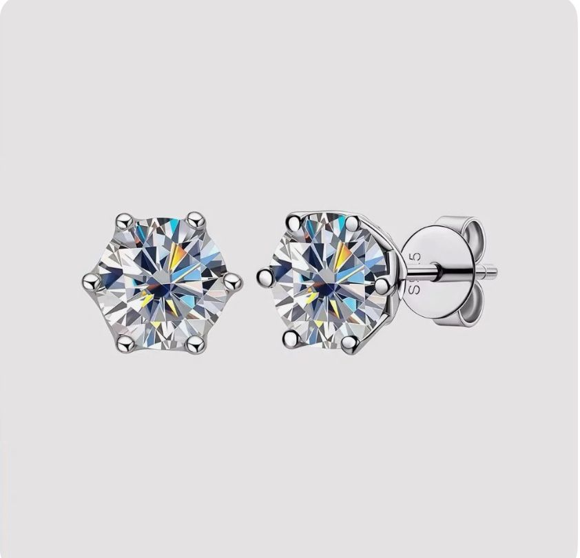 Moissanite Stud Earrings