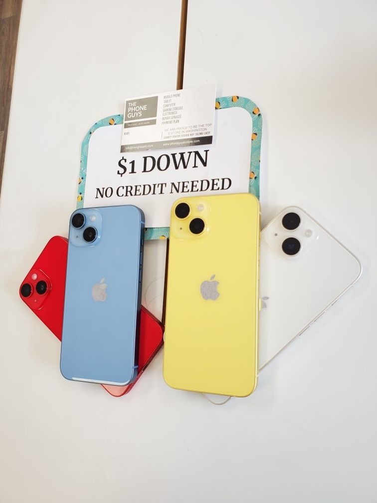Apple iPhone 14 90 DAY WARRANTY $1 DOWN NO CREDIT NEEDED