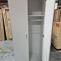 Multi-use white wardrobe/closet