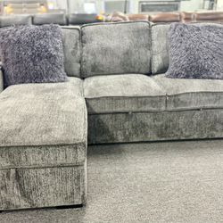 Stunning Grey Pull Out Sleeper Sofa Sectional Available Crazy Deal Only $599