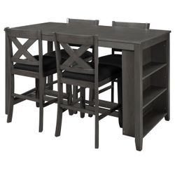 high dinning table set of 4 